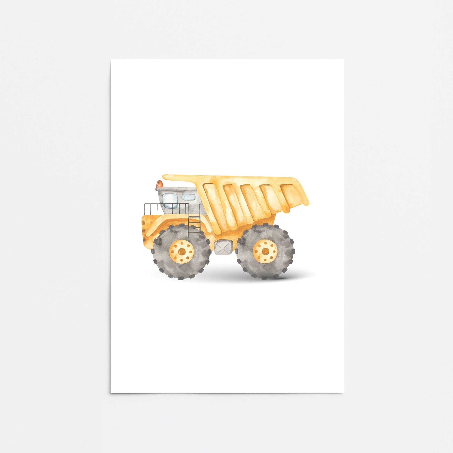 Yellow Dump Truck Promotional Rolled Print