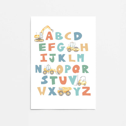 Construction Alphabet Promotional Rolled Print
