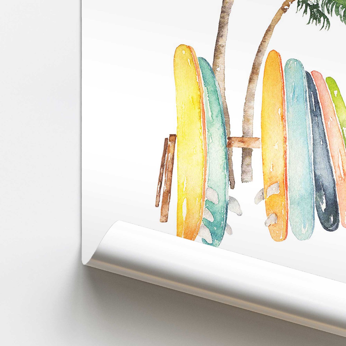 Surfboards Against the Trees Promotional Rolled Print