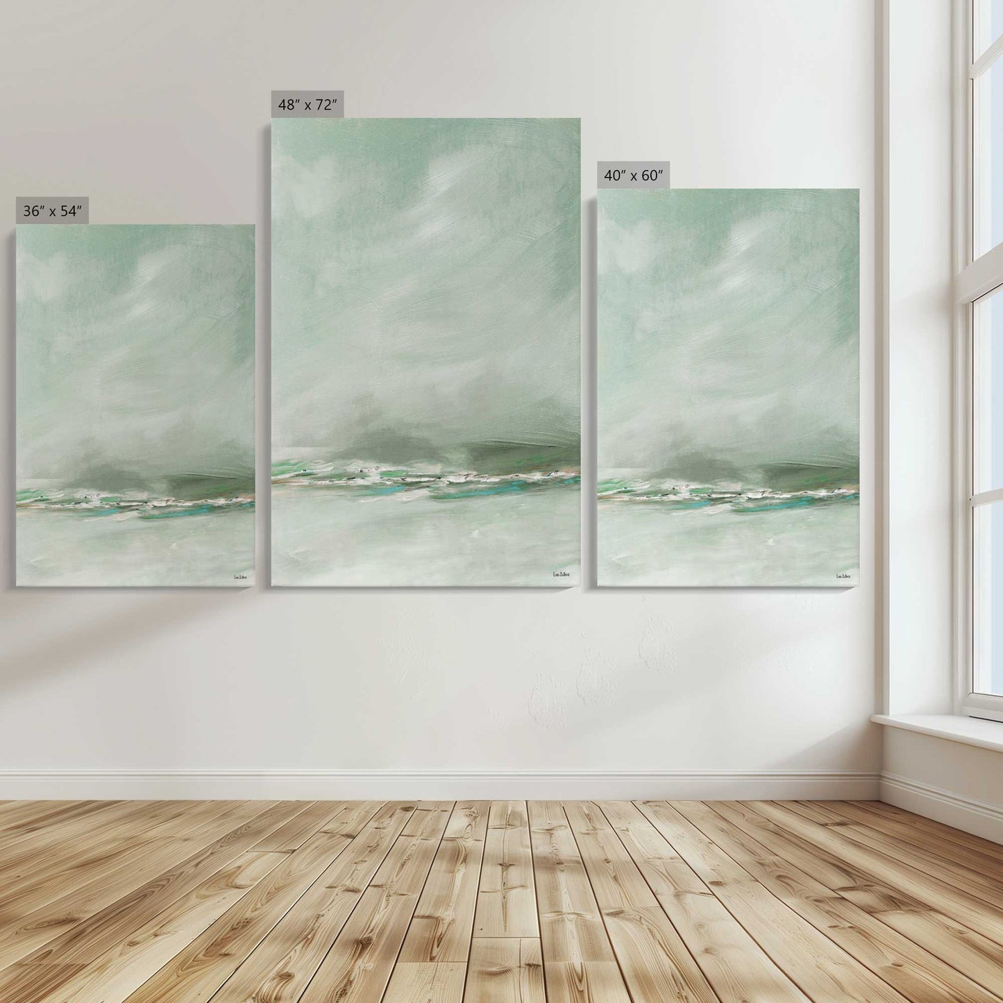 [Color:Stretched Canvas], Image showing the size comparisons