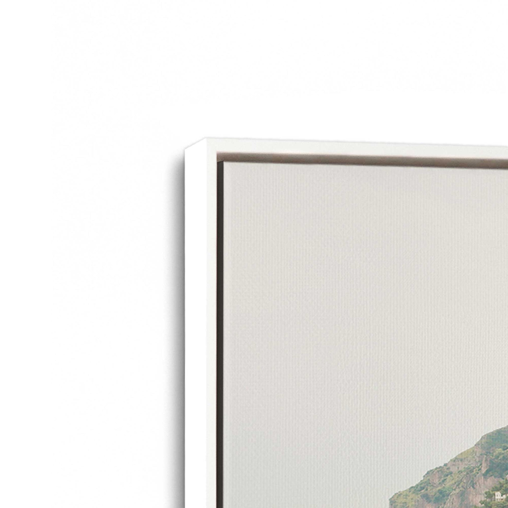 [Color:Opaque White], Picture of art in a White frame at an angle