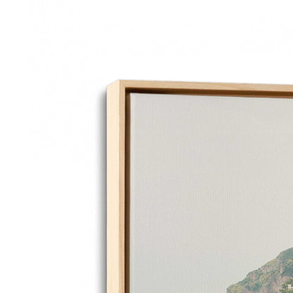 [Color:American Maple], Picture of art in a American Maple frame at an angle