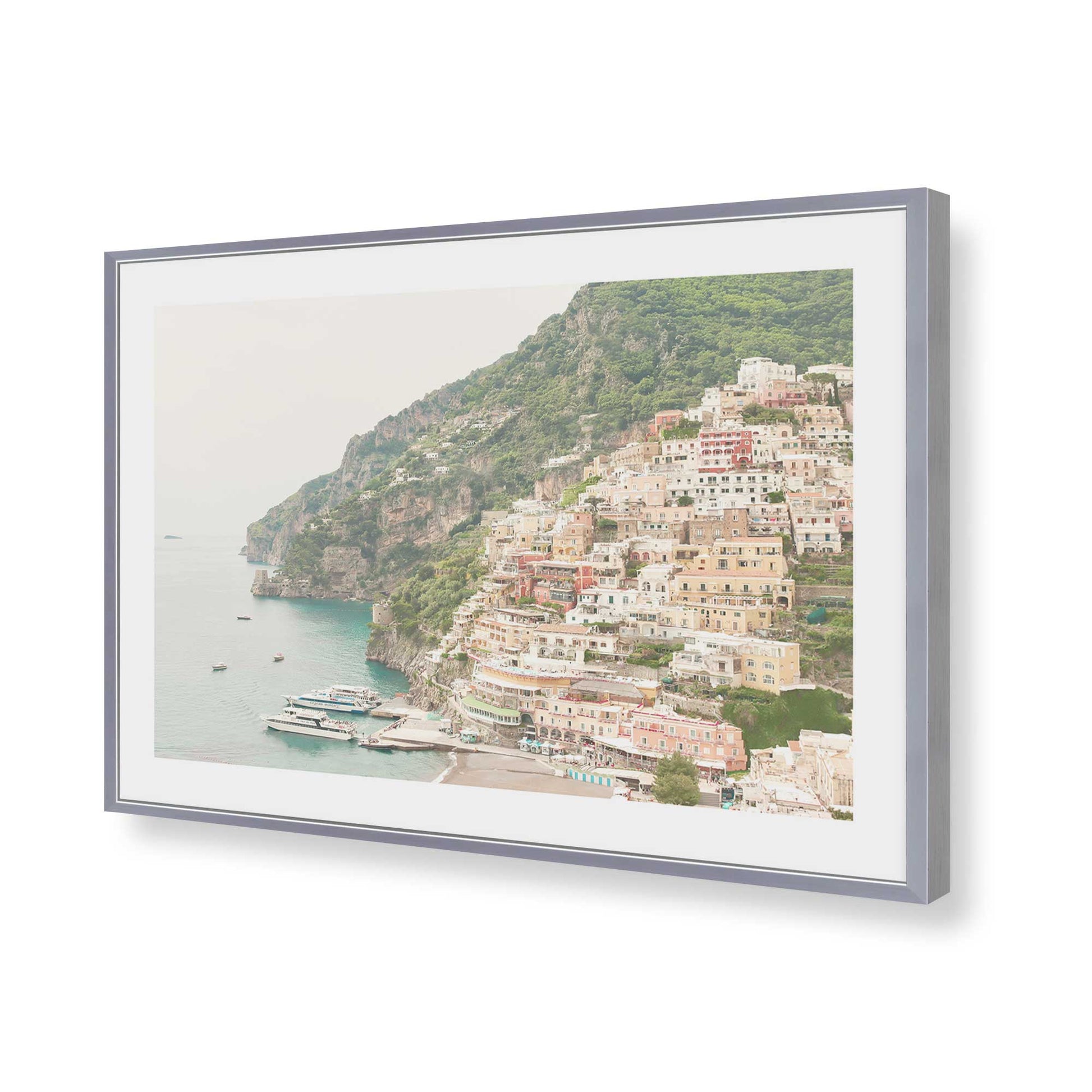 [Color:Polished Chrome], Picture of art in a Polished Chrome frame of the corner