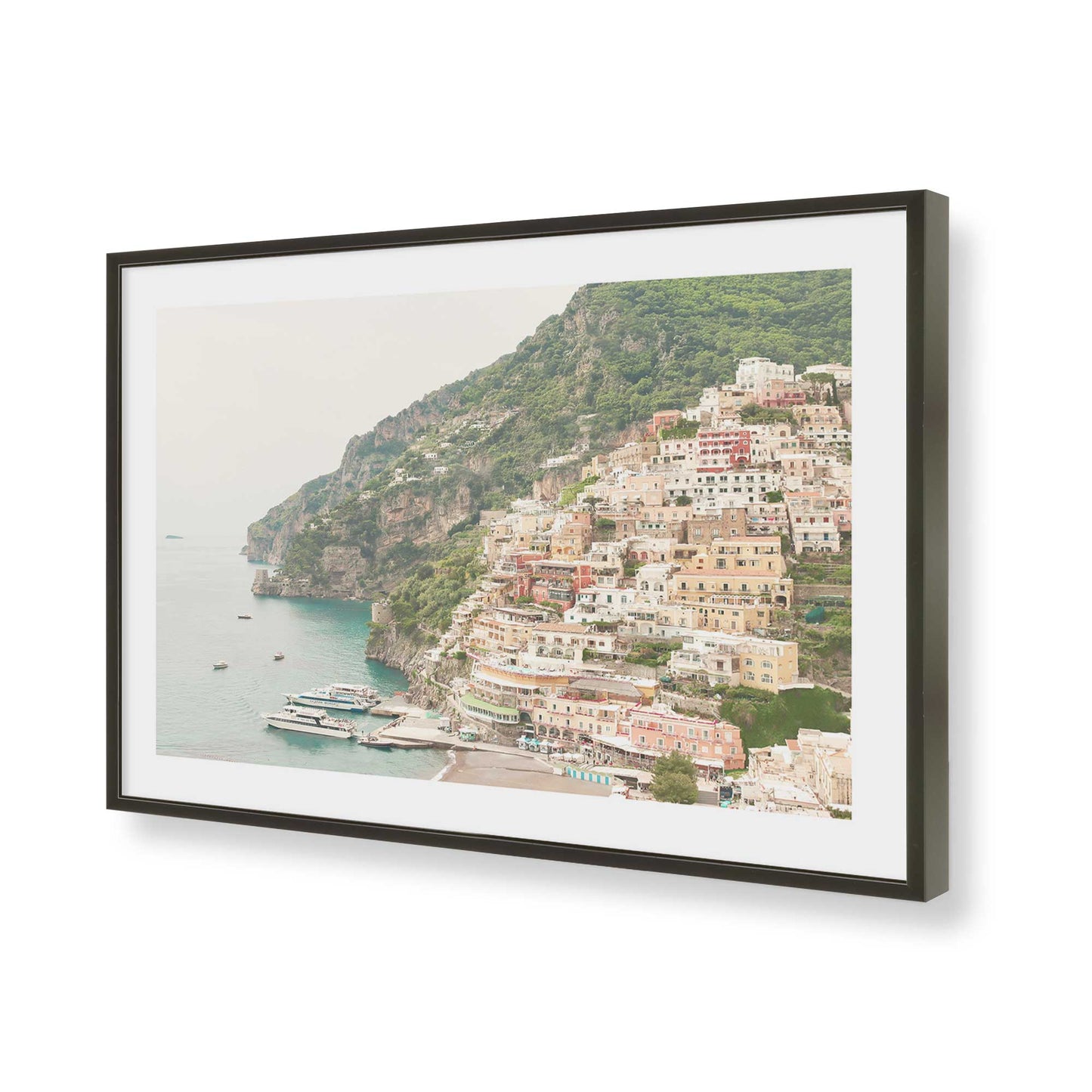 [Color:Satin Black], Picture of art in a Satin Black frame of the corner