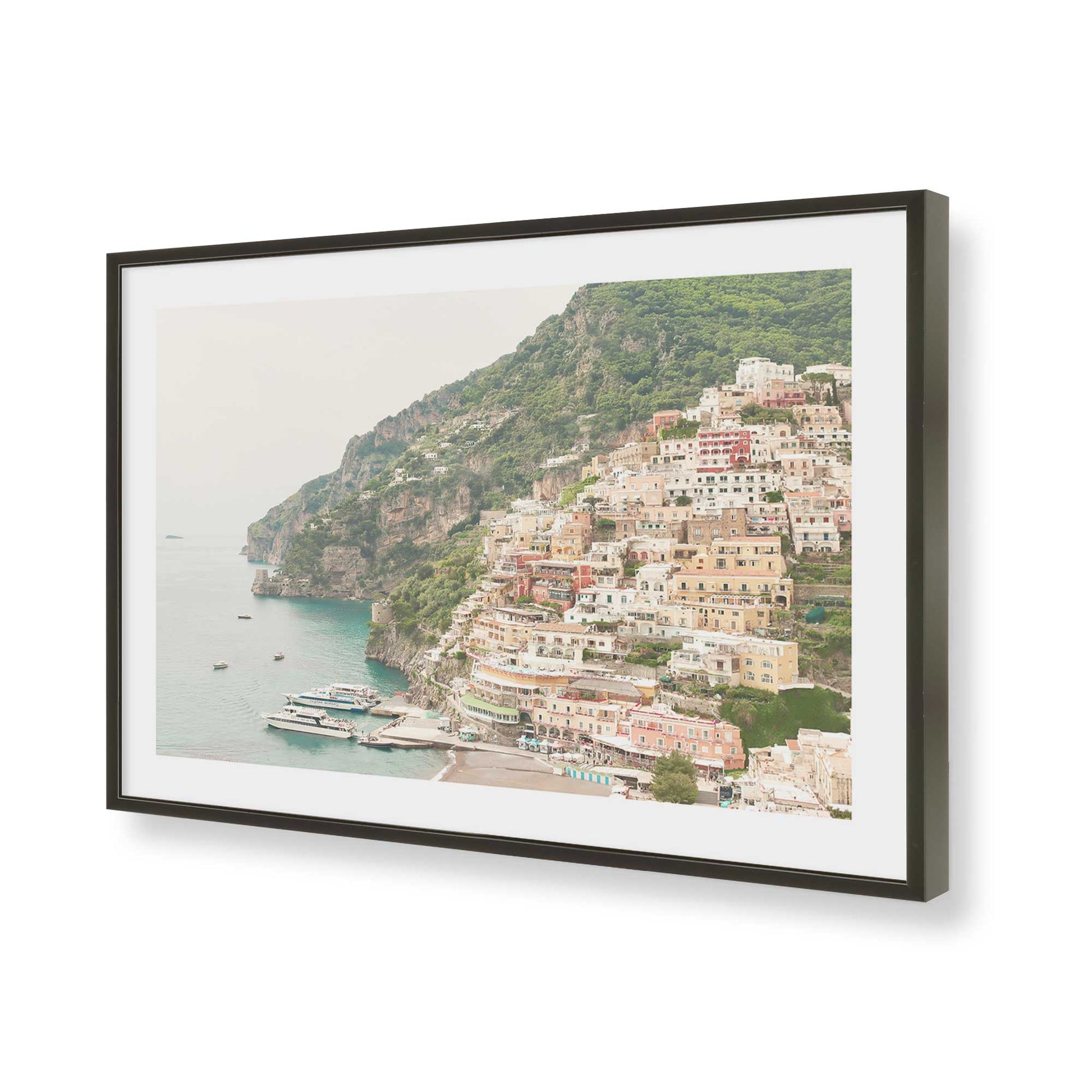 [Color:Satin Black], Picture of art in a Satin Black frame of the corner