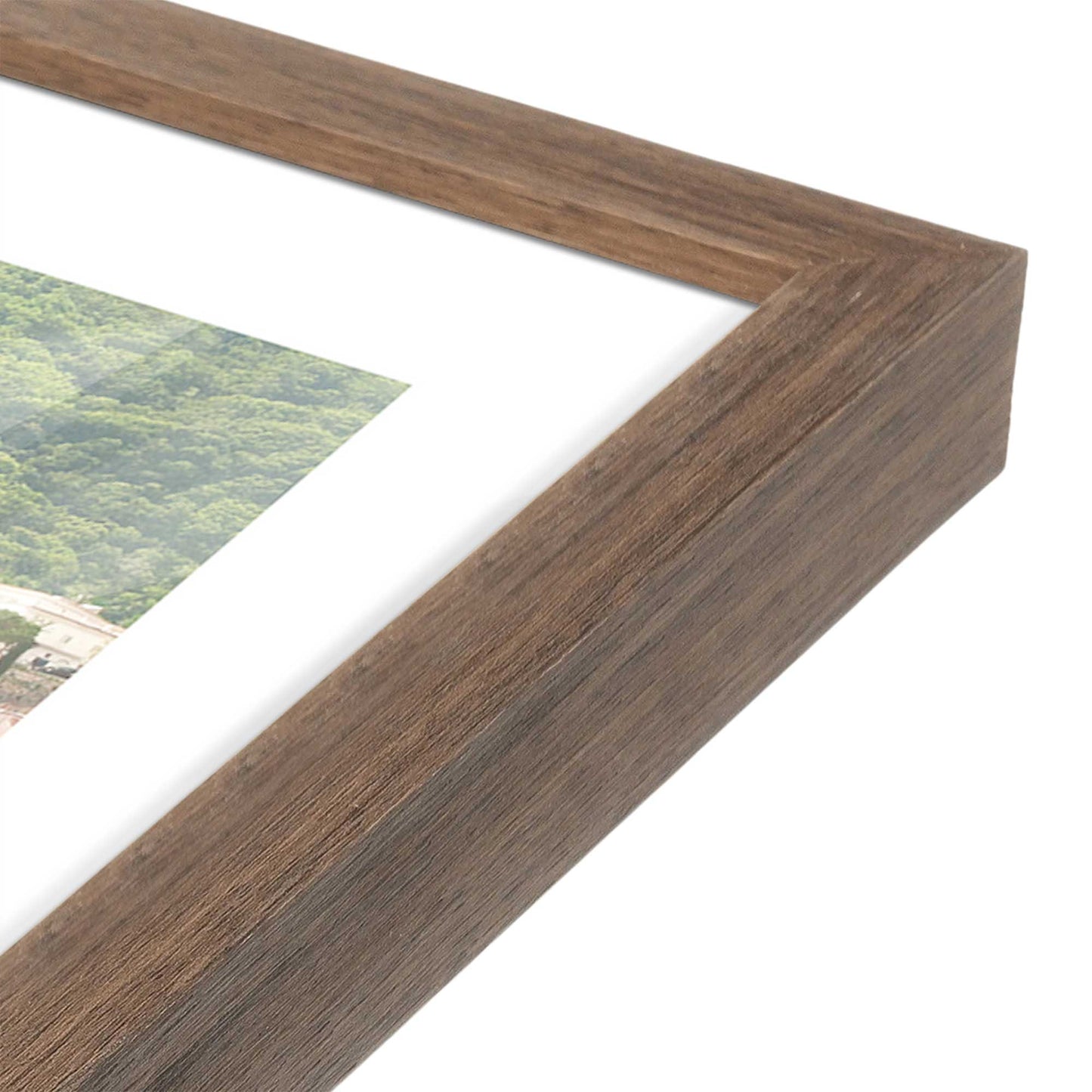 [Color:Walnut], Picture of art in a Walnut frame at an angle