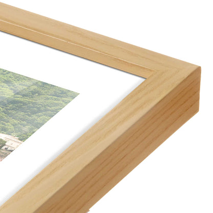 [Color:American Maple], Picture of art in a American Maple frame at an angle