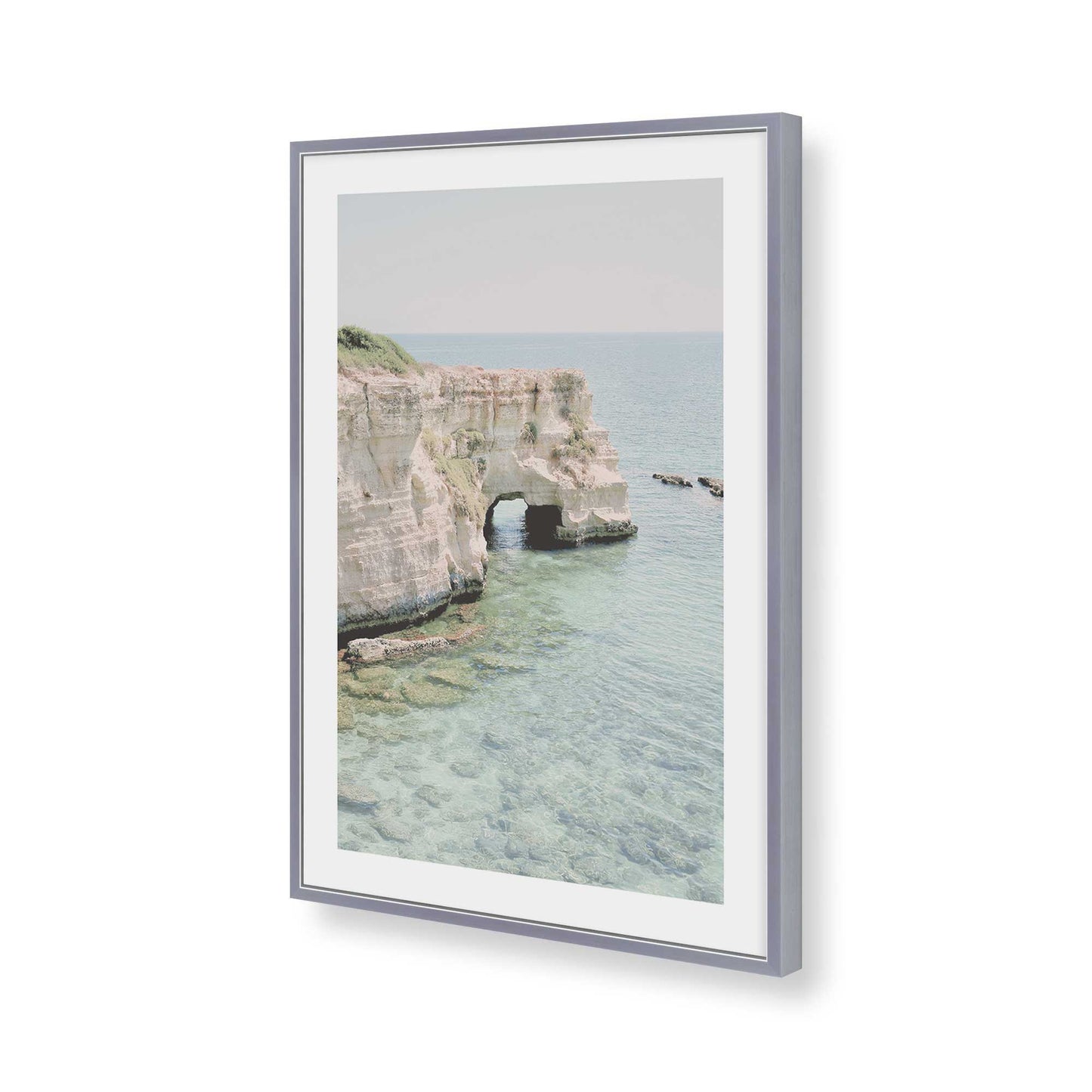 [Color:Polished Chrome], Picture of art in a Polished Chrome frame of the corner