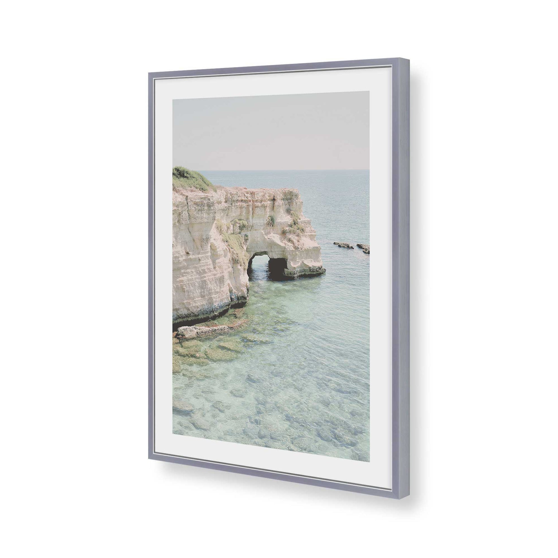 [Color:Polished Chrome], Picture of art in a Polished Chrome frame of the corner