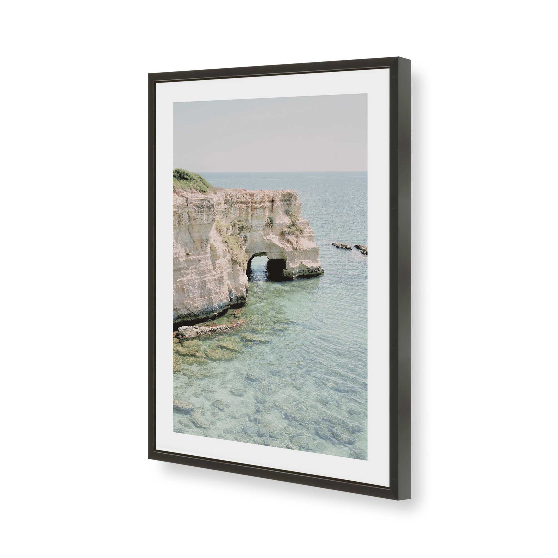 [Color:Satin Black], Picture of art in a Satin Black frame of the corner