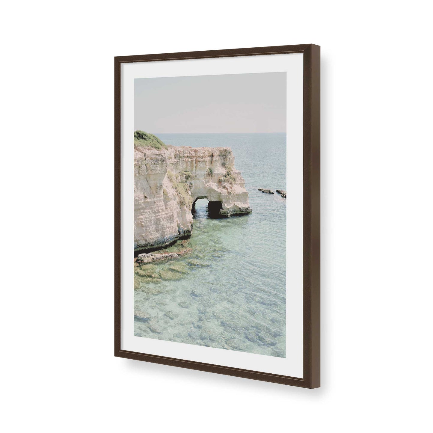 [Color:Brown], Picture of art in a Brown frame of the corner