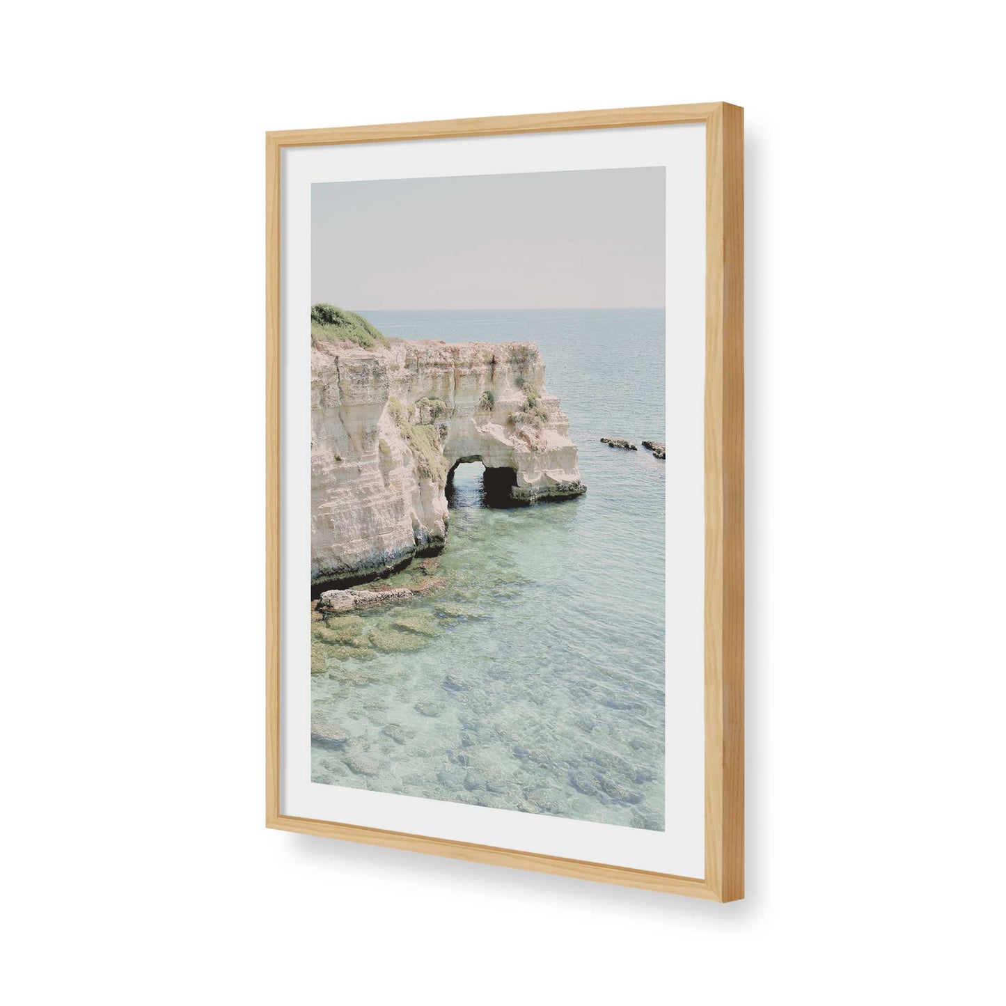 [Color:American Maple], Picture of art in a American Maple frame of the corner