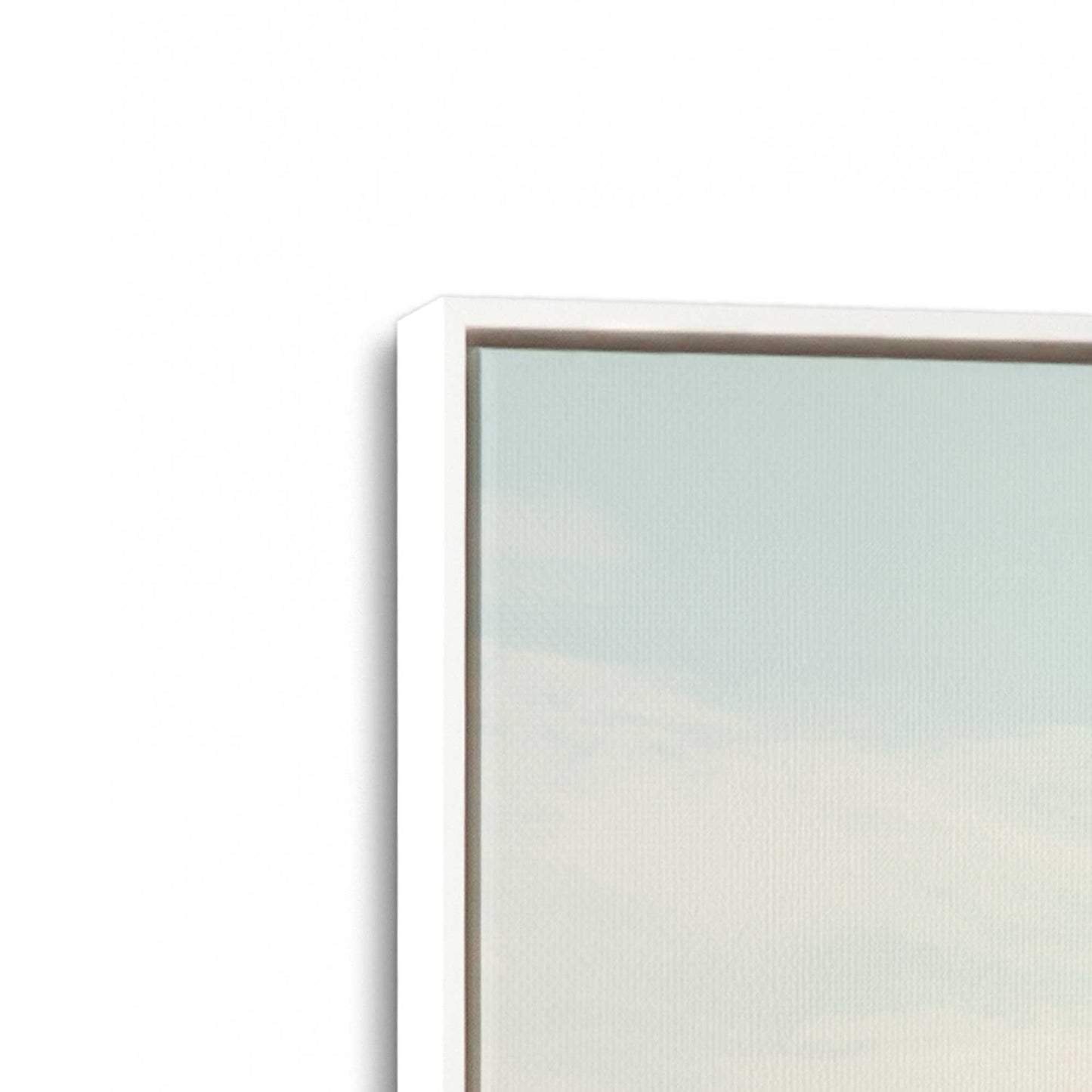 [Color:Opaque White], Picture of art in a White frame at an angle