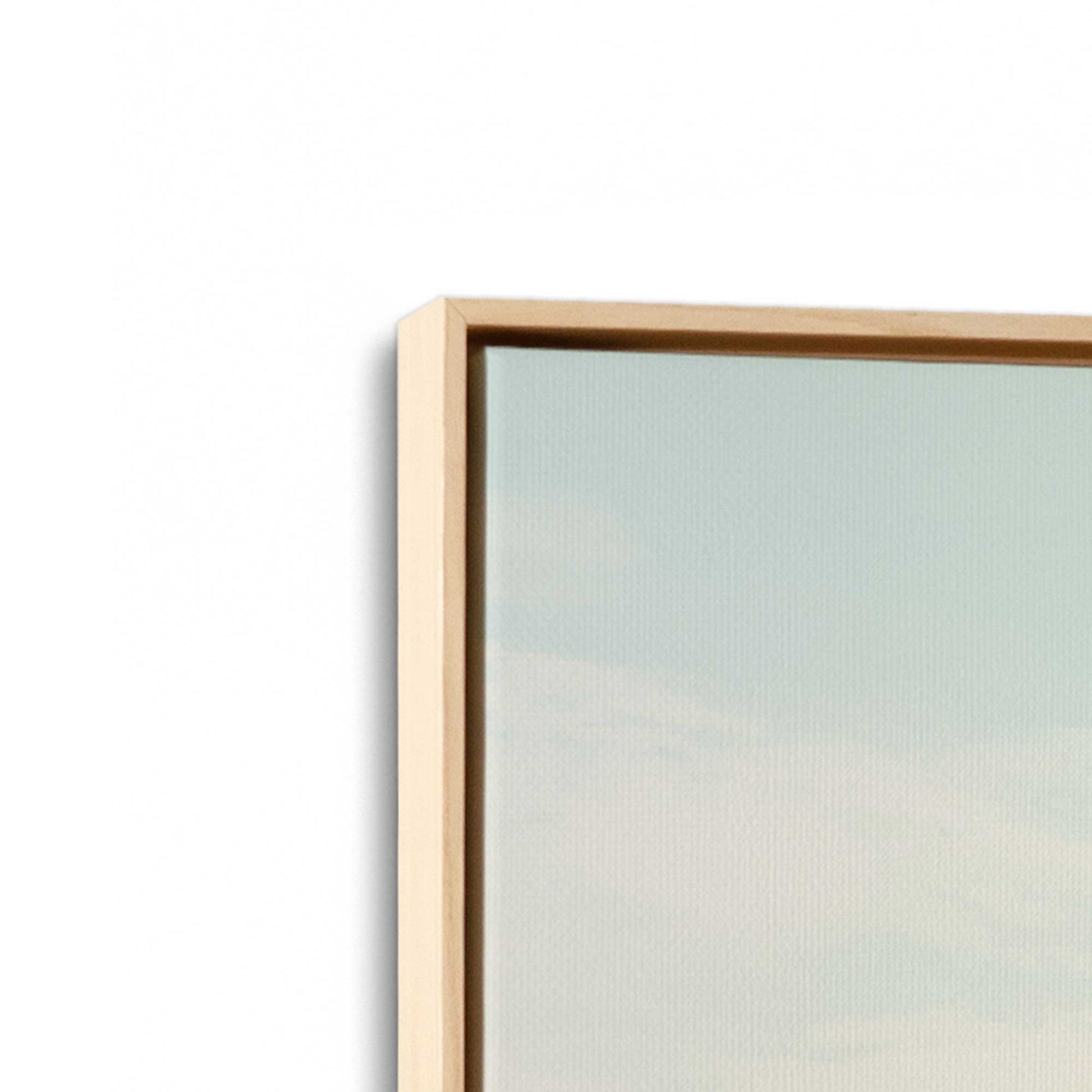 [Color:American Maple], Picture of art in a American Maple frame at an angle
