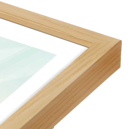 [Color:American Maple], Picture of art in a American Maple frame at an angle