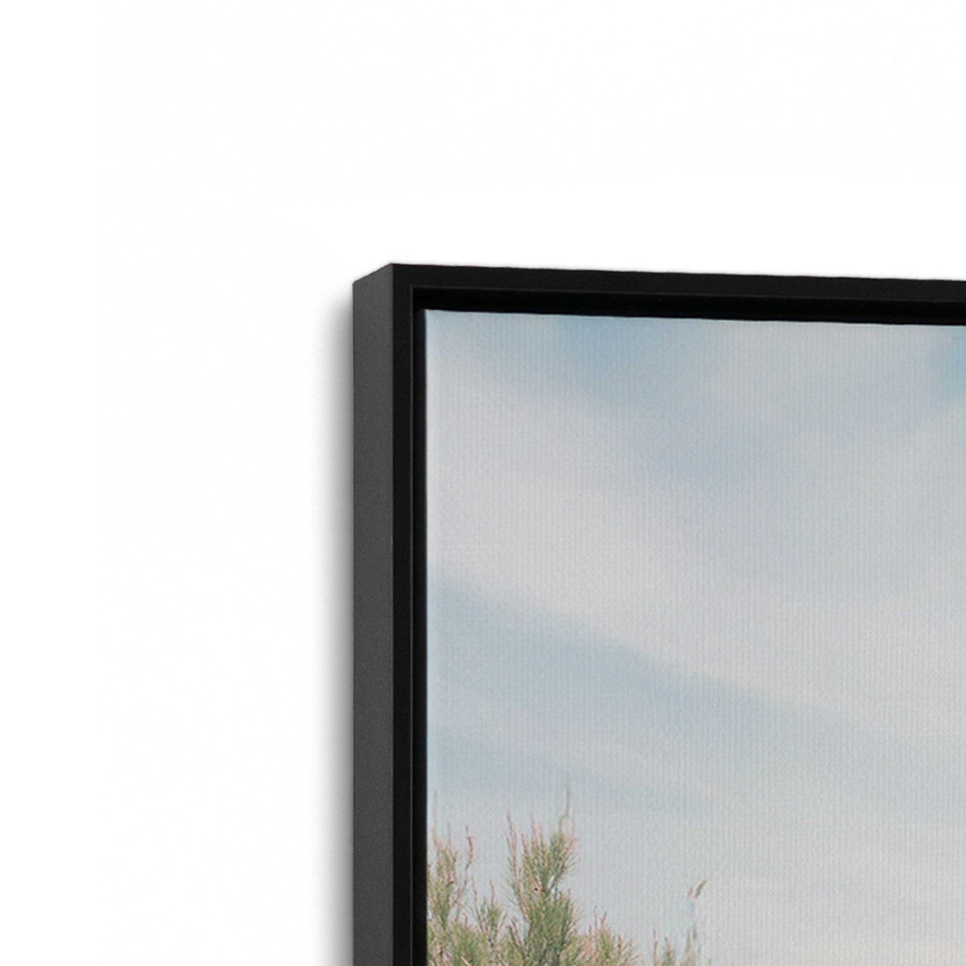 [Color:Satin Black], Picture of art in a Satin Black frame at an angle