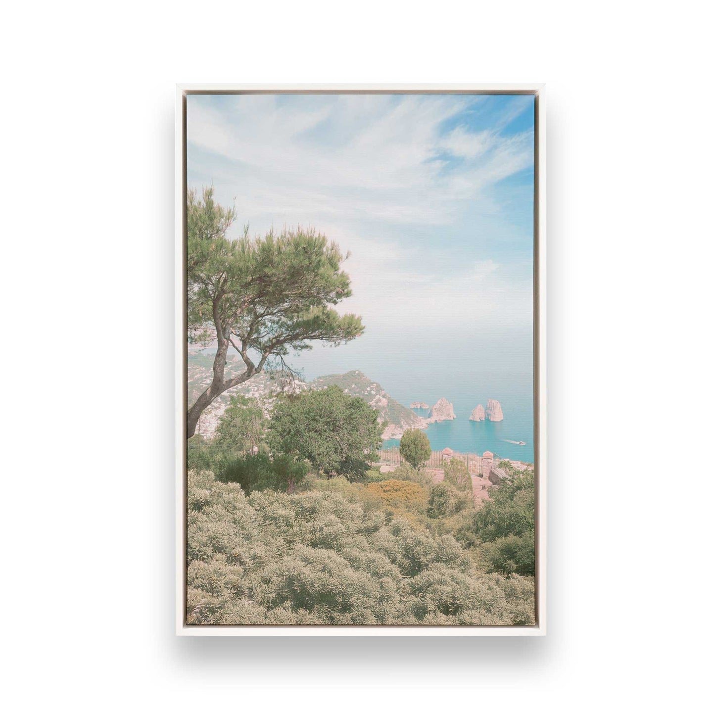 [Color:Opaque White], Picture of art in a White frame