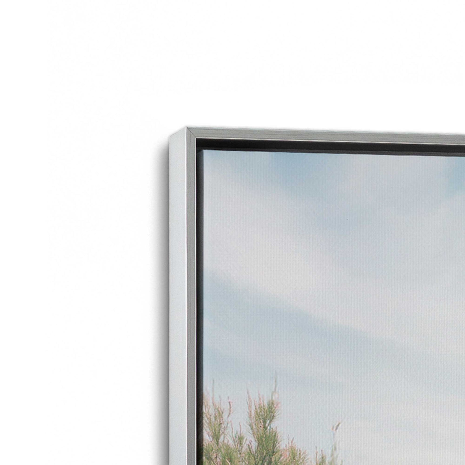 [Color:Polished Chrome], Picture of art in a Polished Chrome frame at an angle