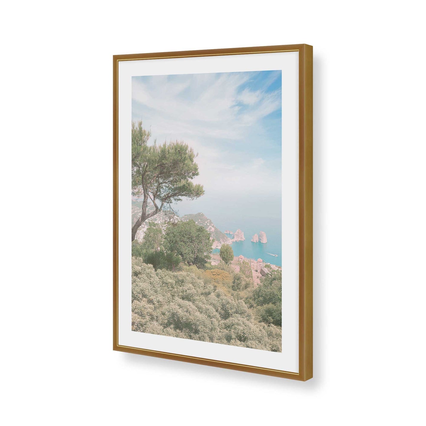 [Color:Polished Gold], Picture of art in a Polished Gold frame of the corner