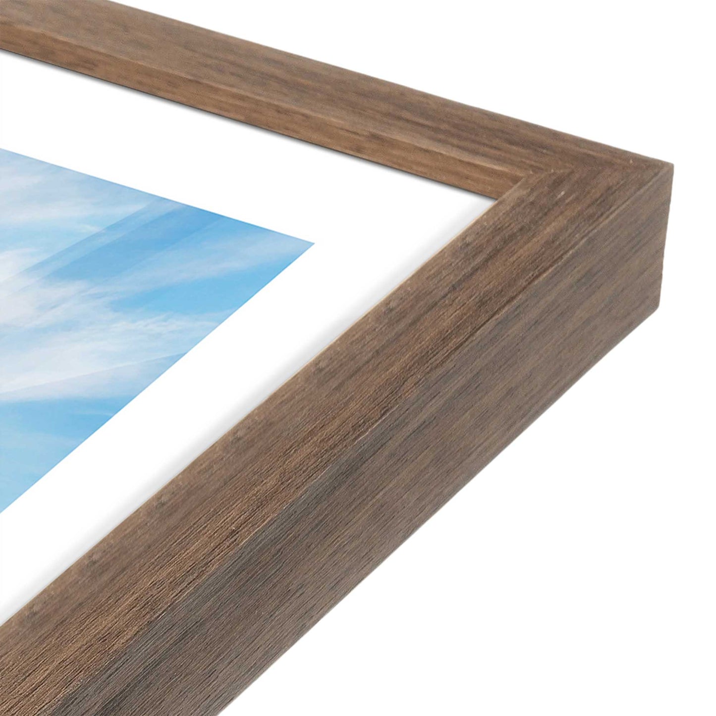 [Color:Walnut], Picture of art in a Walnut frame at an angle