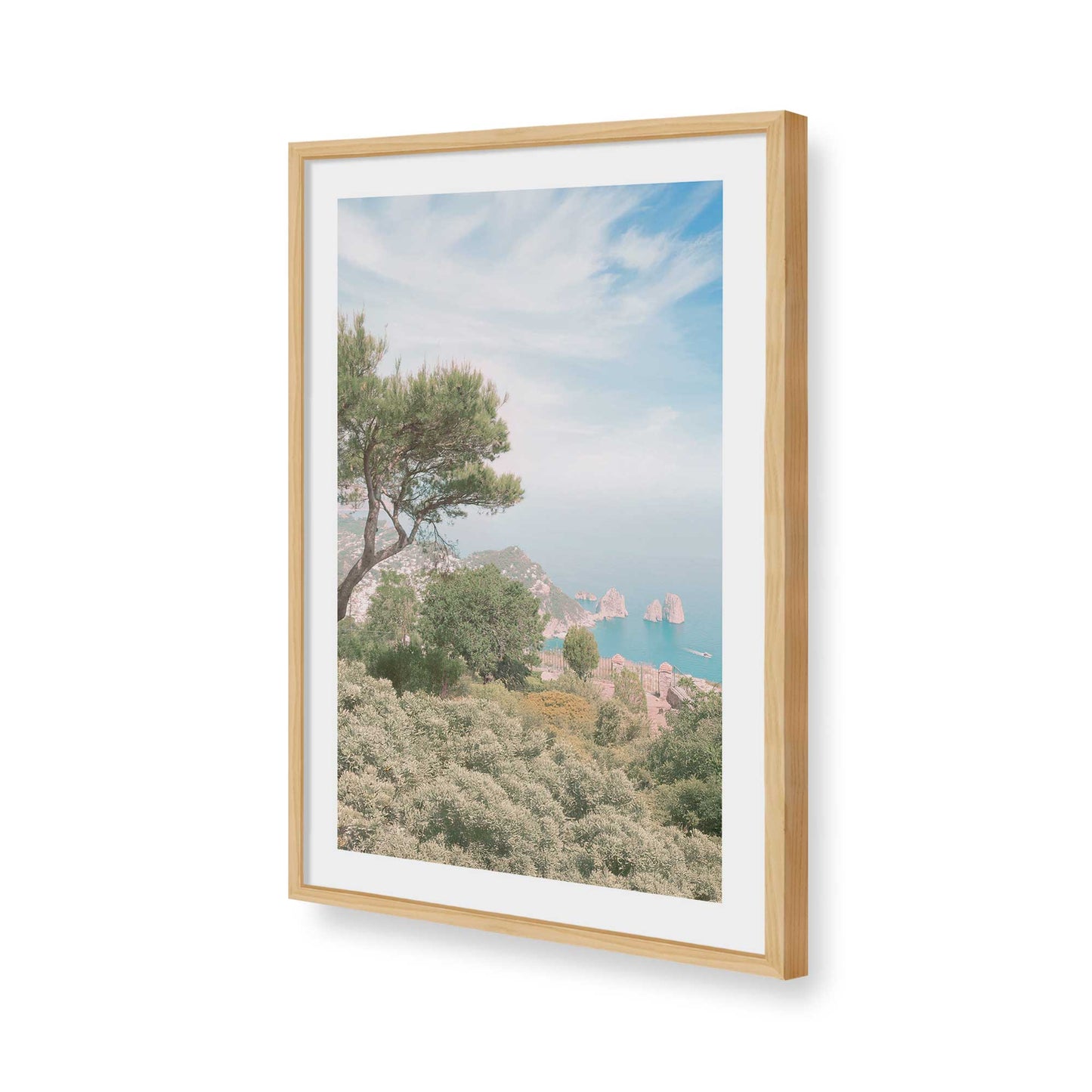 [Color:American Maple], Picture of art in a American Maple frame of the corner