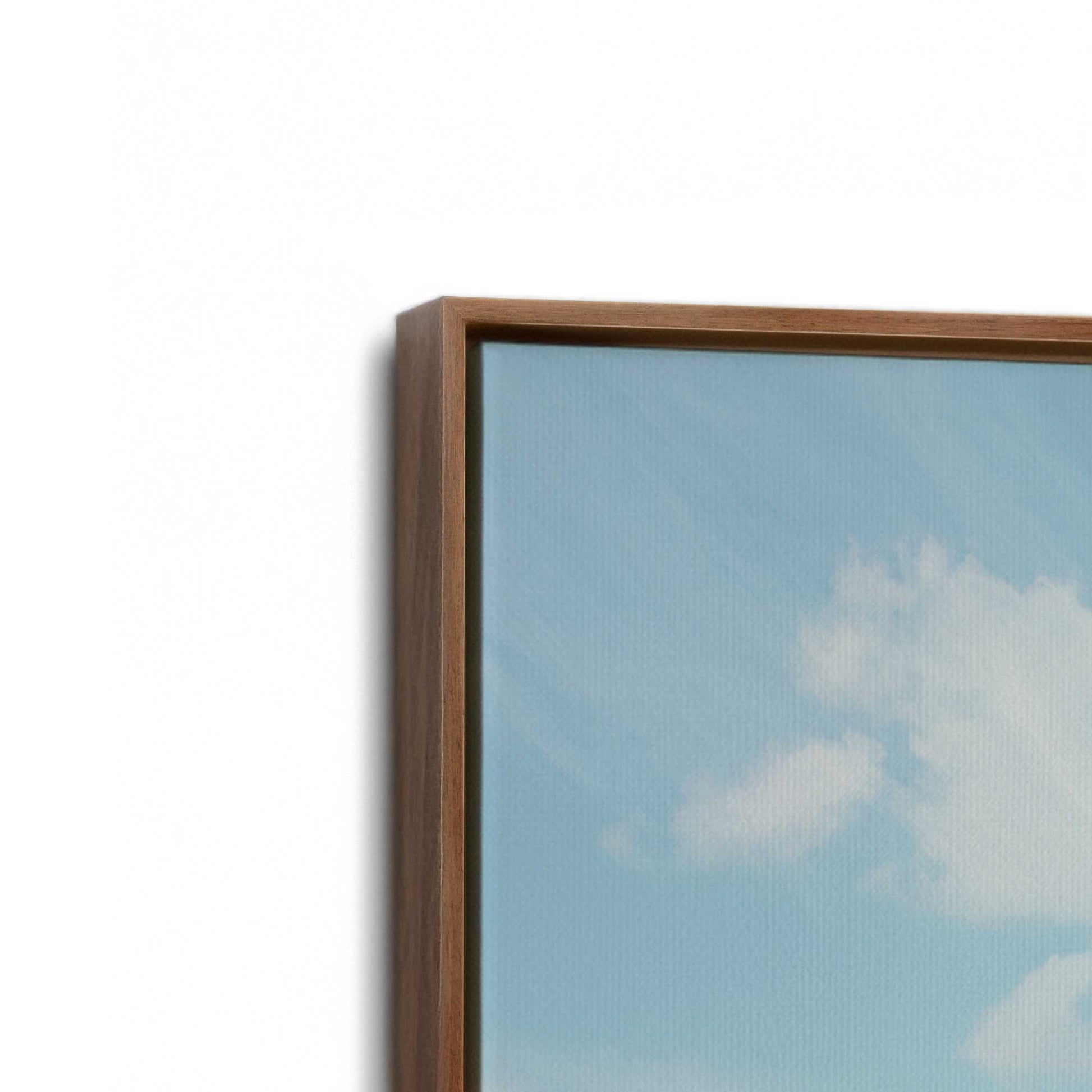 [Color:Walnut], Picture of art in a Walnut frame at an angle