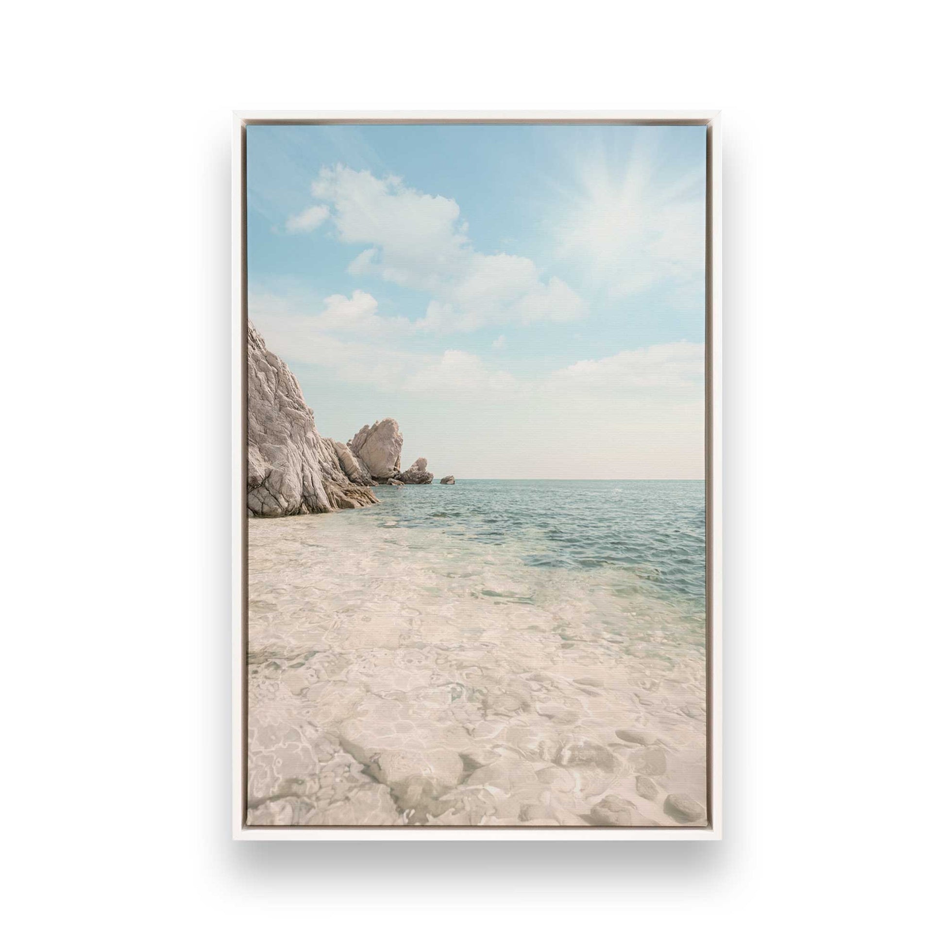 [Color:Opaque White], Picture of art in a White frame