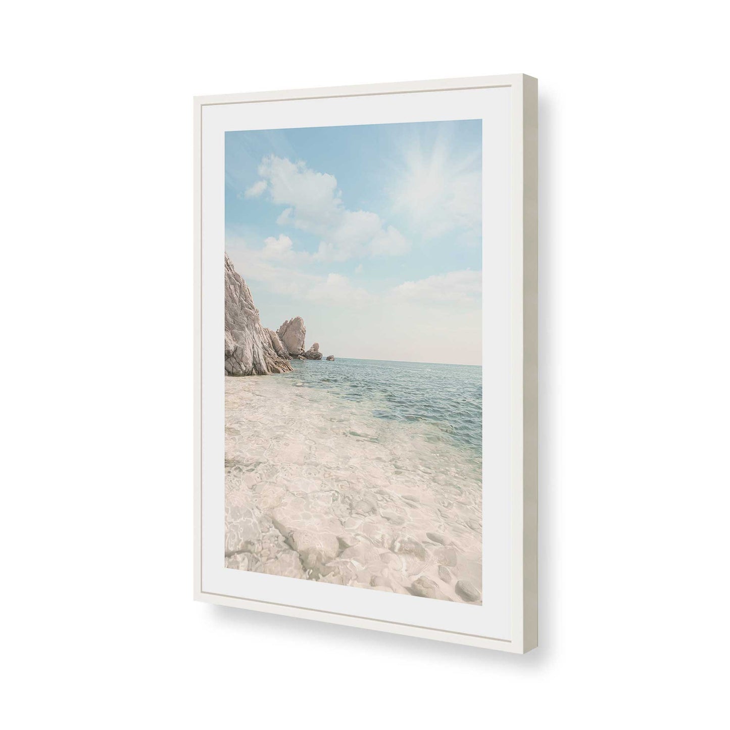 [Color:Opaque White], Picture of art in a Opaque White frame of the corner