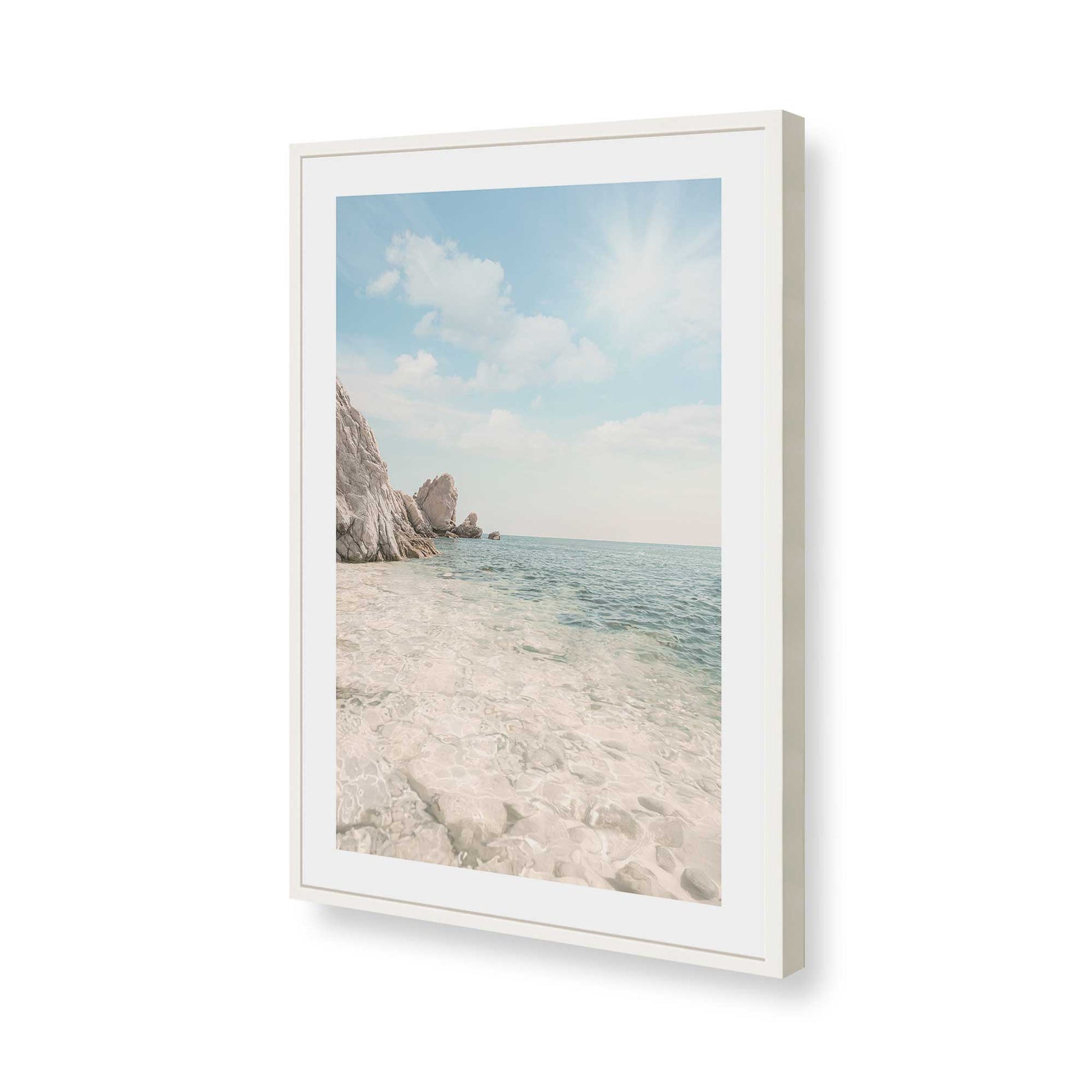 [Color:Opaque White], Picture of art in a Opaque White frame of the corner