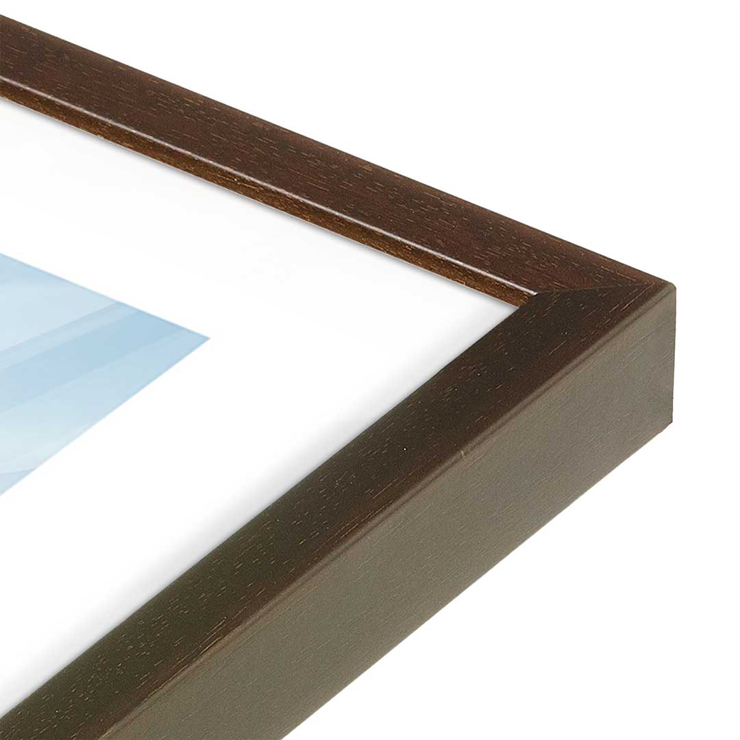 [Color:Brown], Picture of art in a Brown frame at an angle