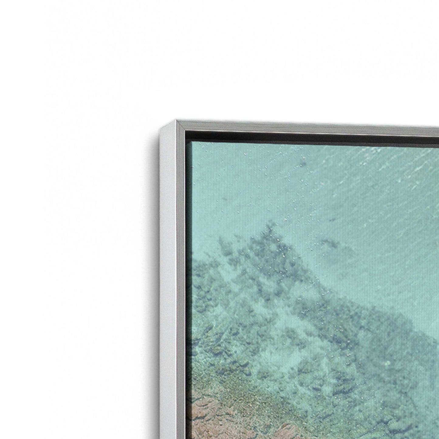 [Color:Polished Chrome], Picture of art in a Polished Chrome frame at an angle