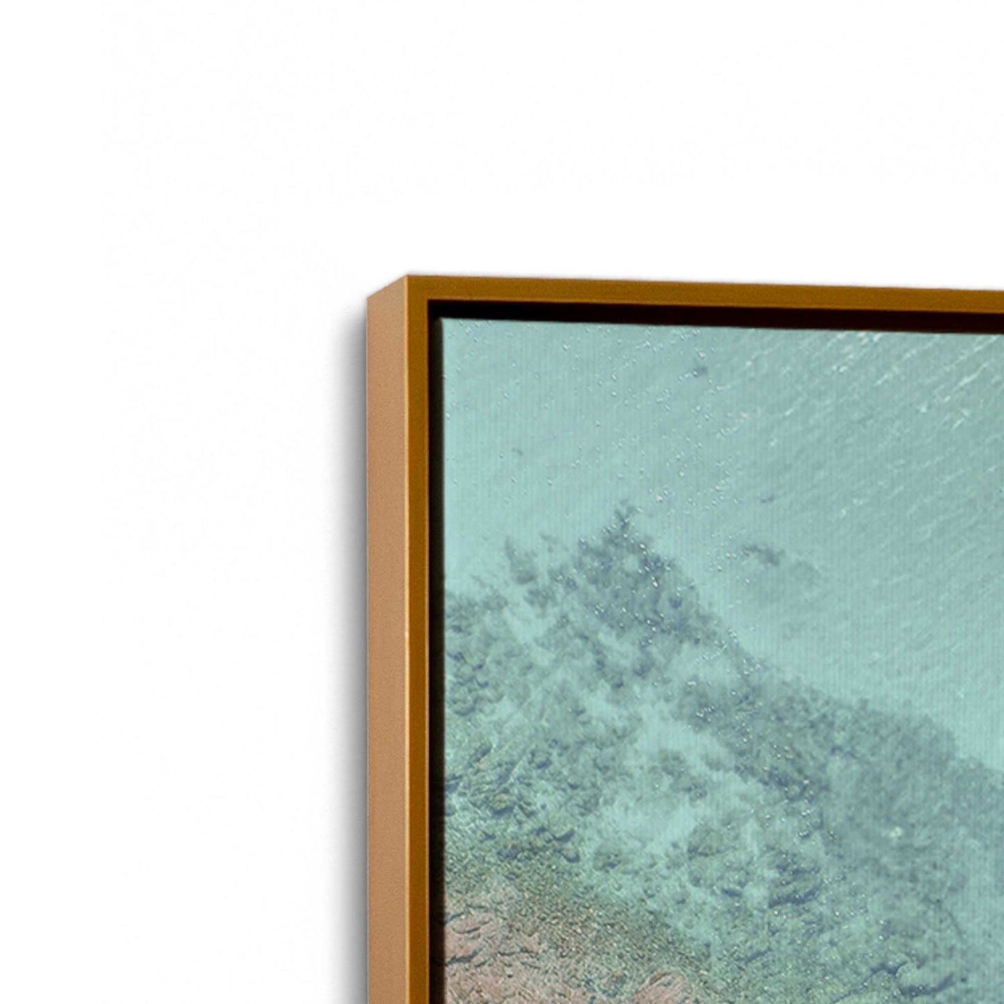 [Color:Polished Gold], Picture of art in a Polished Gold frame at an angle
