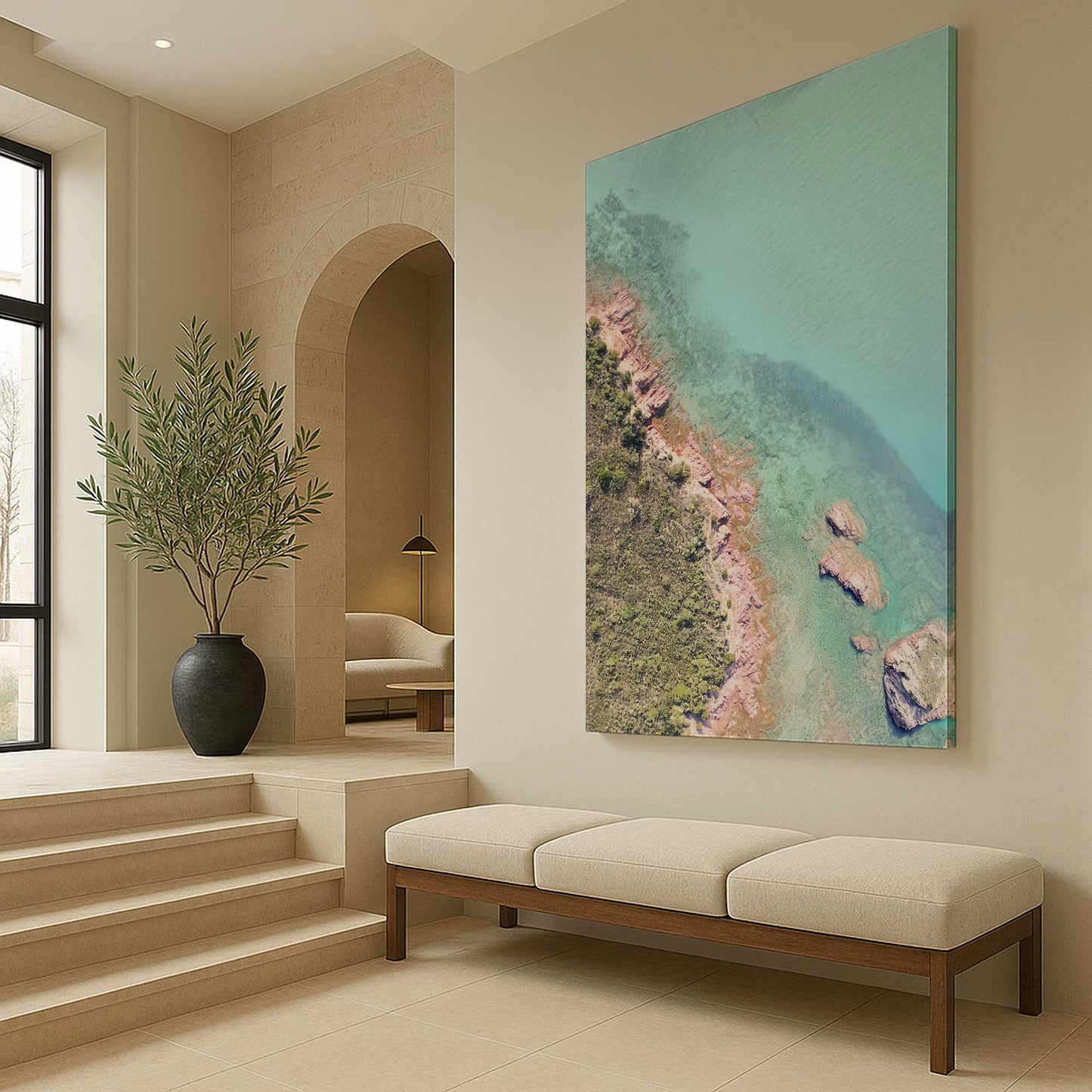 [Color:Stretched Canvas], Picture of art in a room