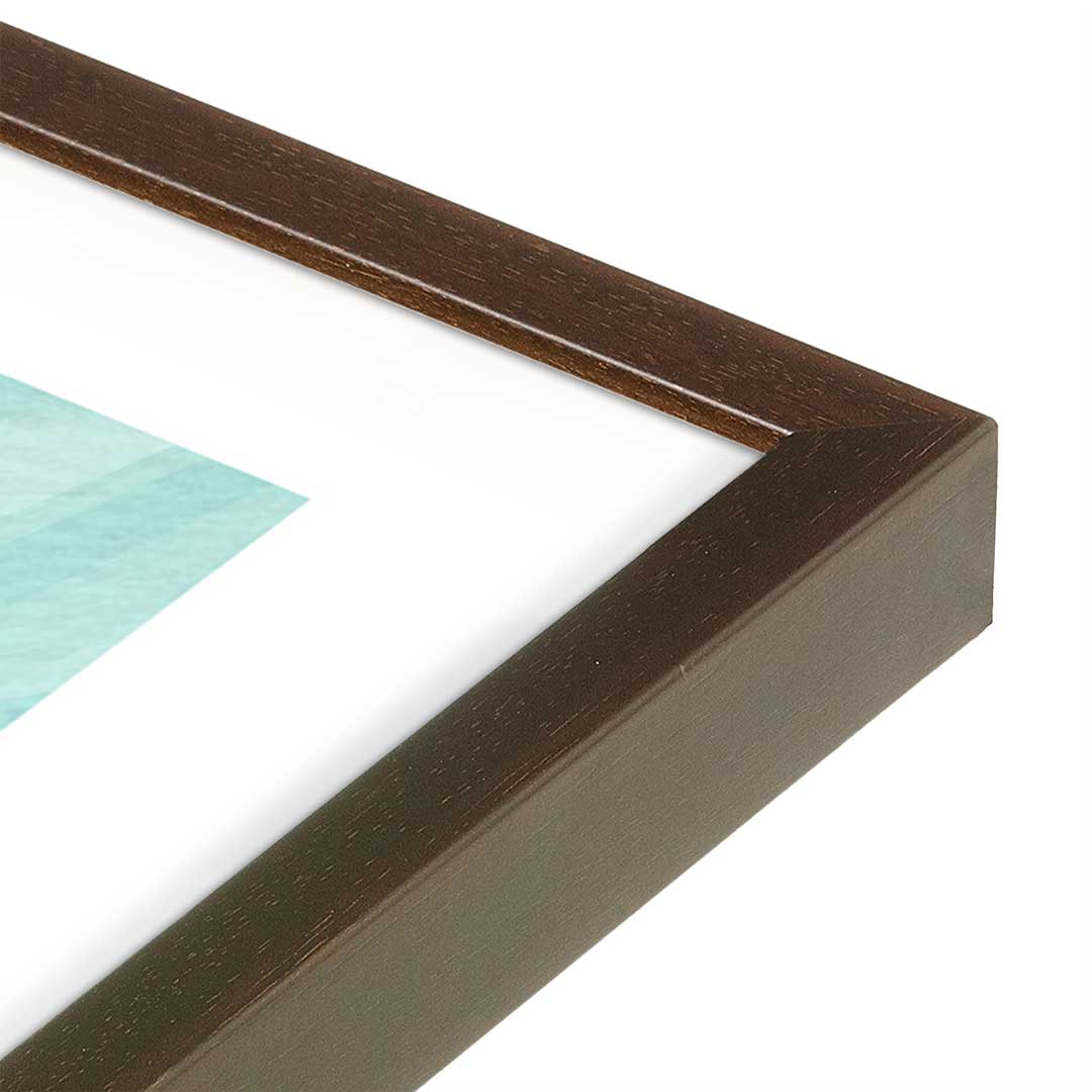[Color:Brown], Picture of art in a Brown frame at an angle