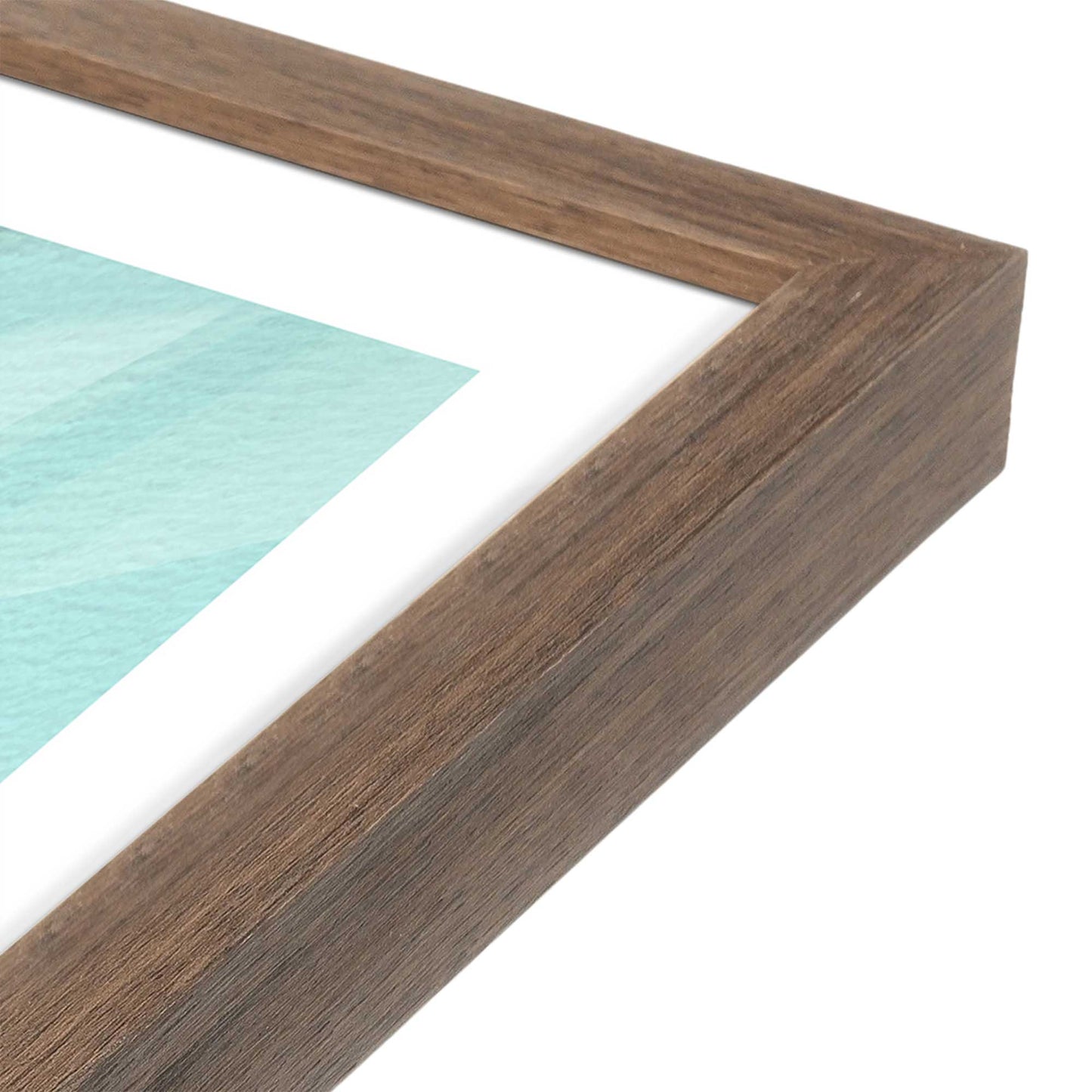 [Color:Walnut], Picture of art in a Walnut frame at an angle
