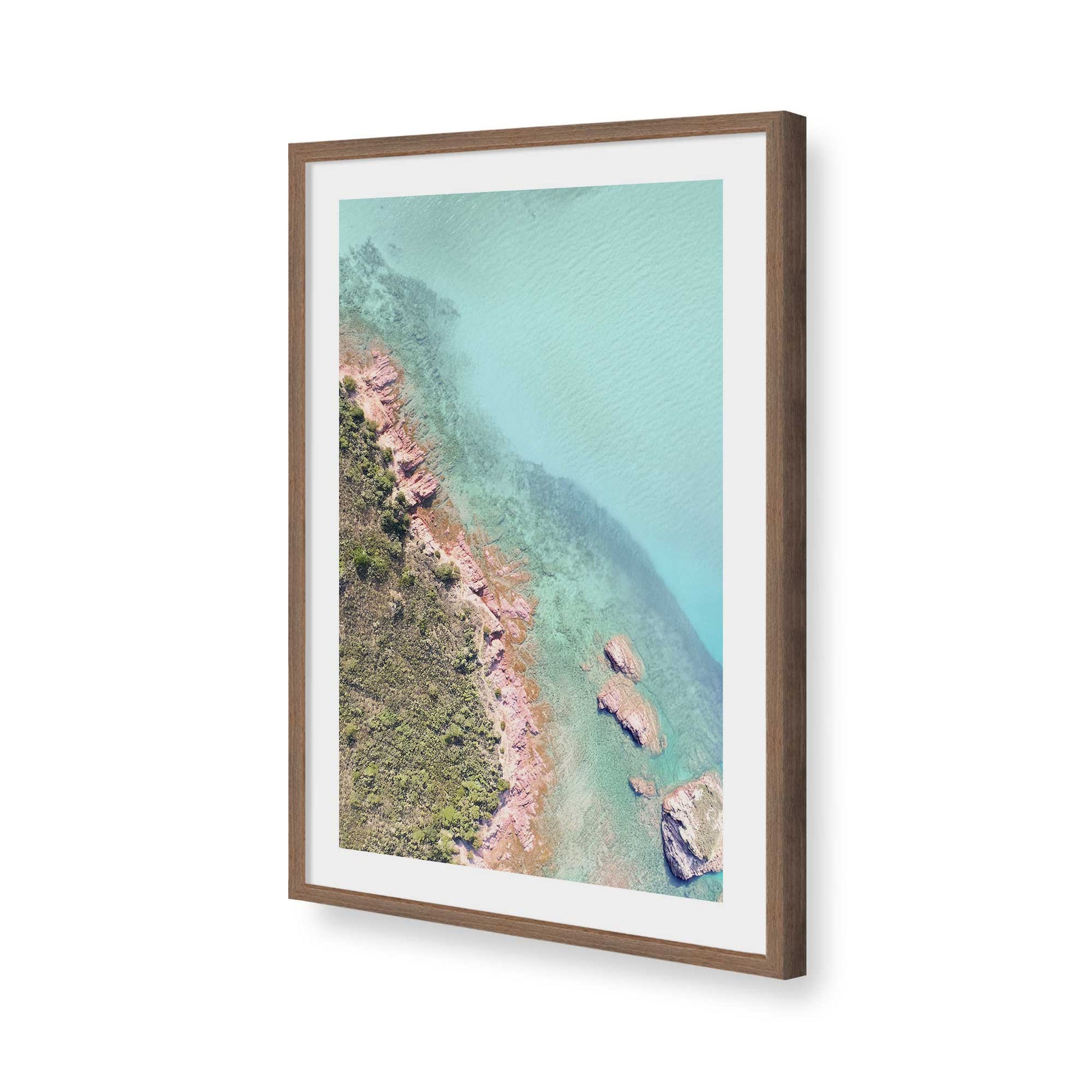 [Color:Walnut], Picture of art in a Walnut frame of the corner