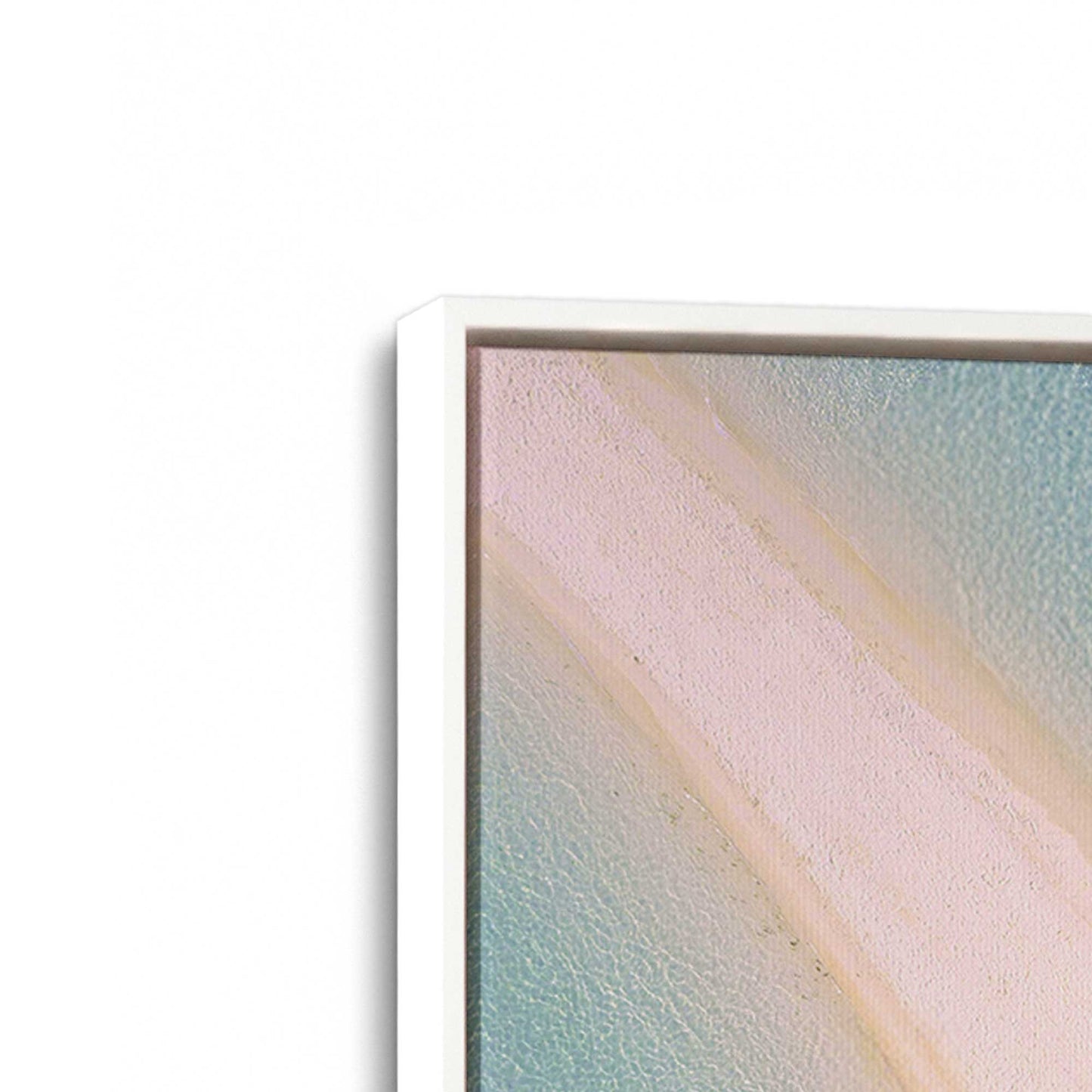 [Color:Opaque White], Picture of art in a White frame at an angle