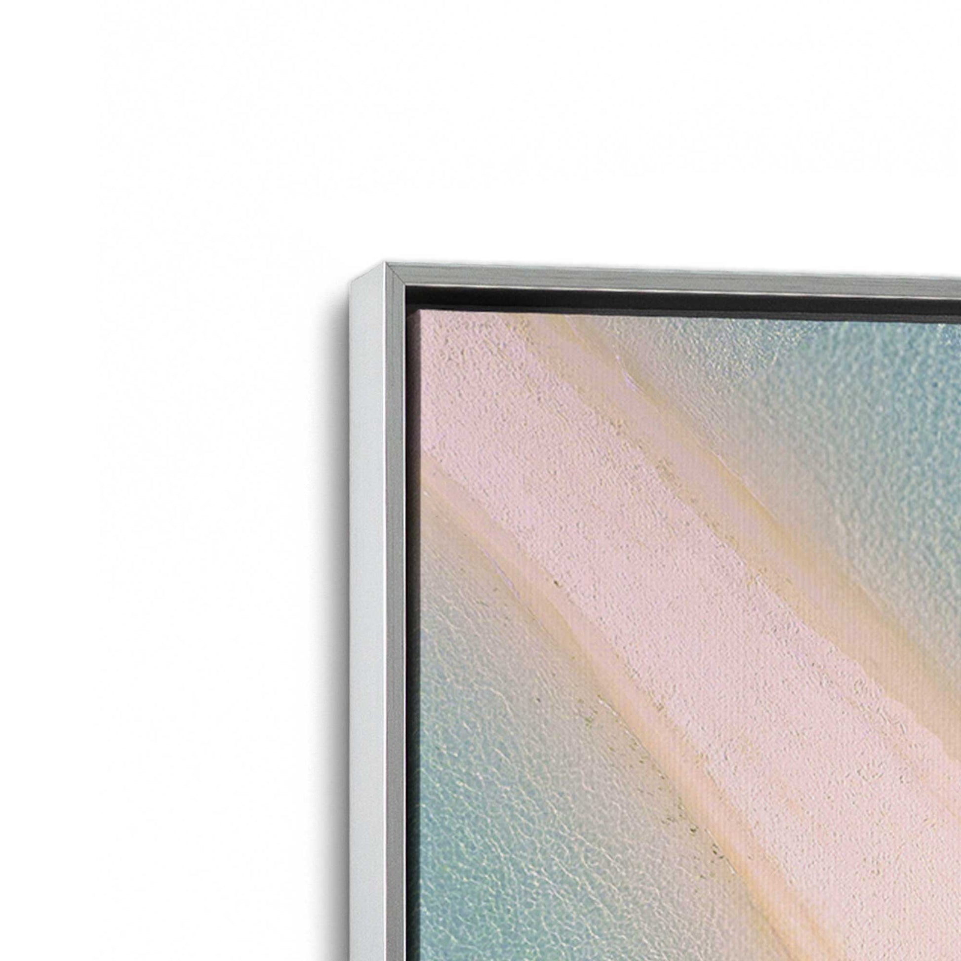 [Color:Polished Chrome], Picture of art in a Polished Chrome frame at an angle