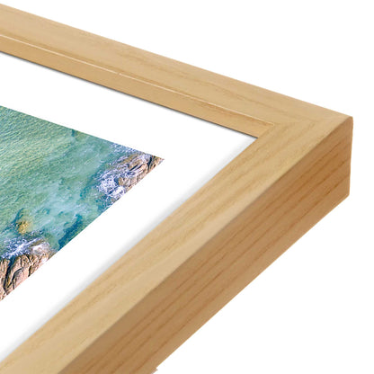 [Color:American Maple], Picture of art in a American Maple frame at an angle