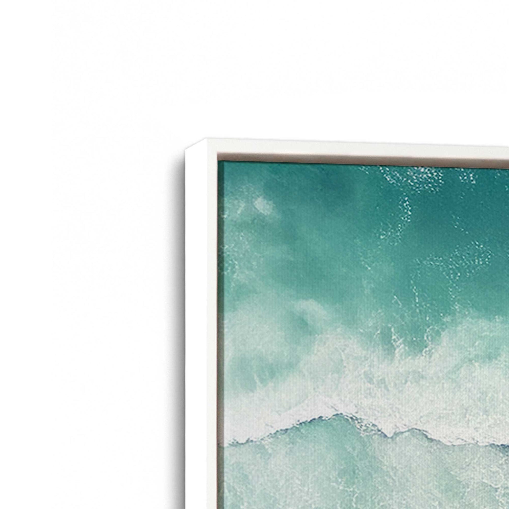 [Color:Opaque White], Picture of art in a White frame at an angle