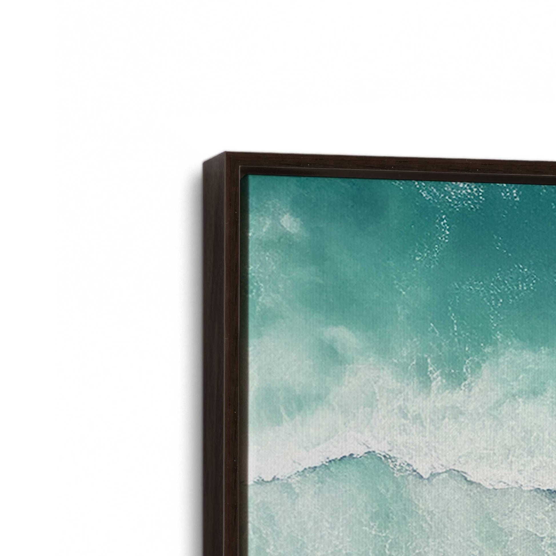 [Color:Espresso], Picture of art in a Espresso frame at an angle