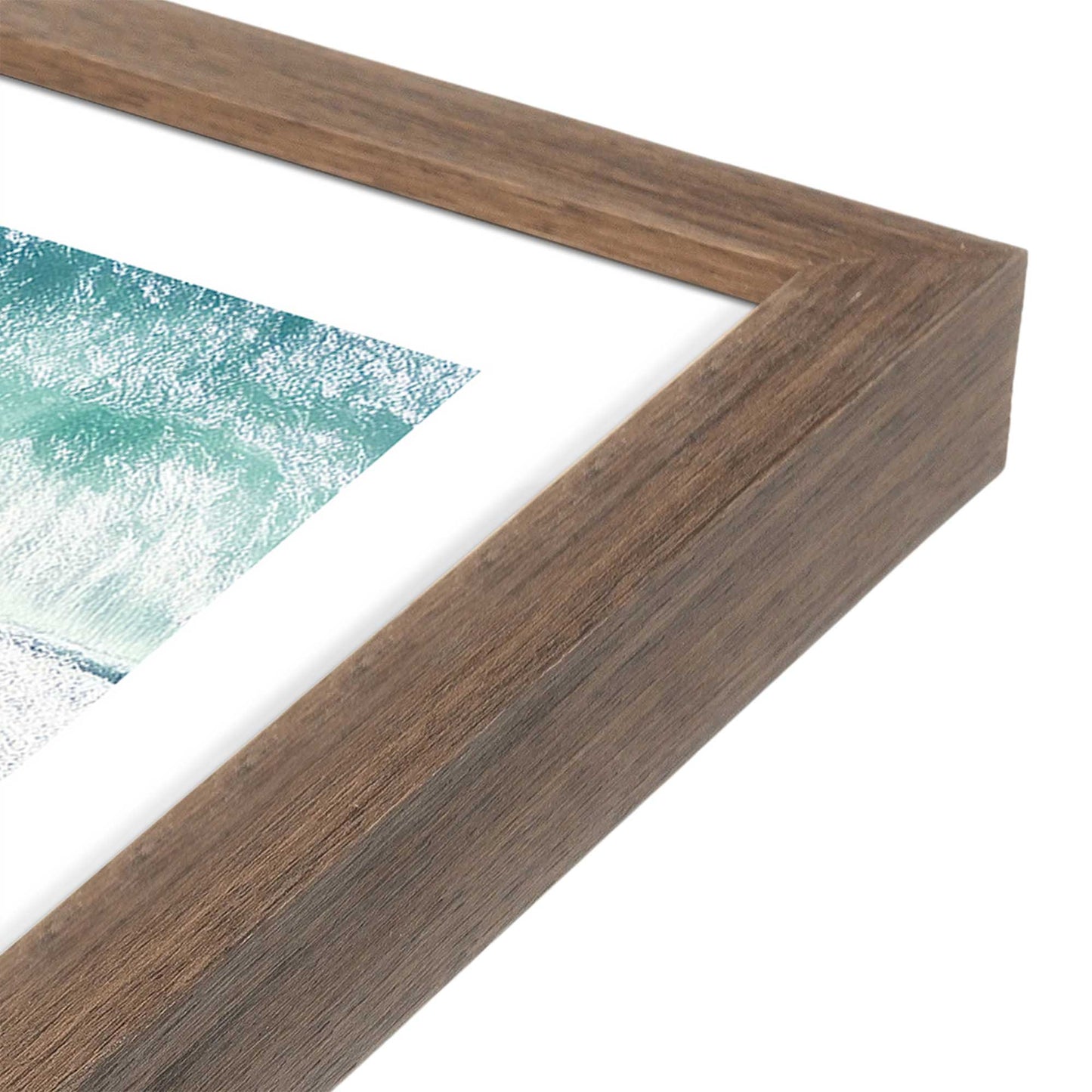 [Color:Walnut], Picture of art in a Walnut frame at an angle