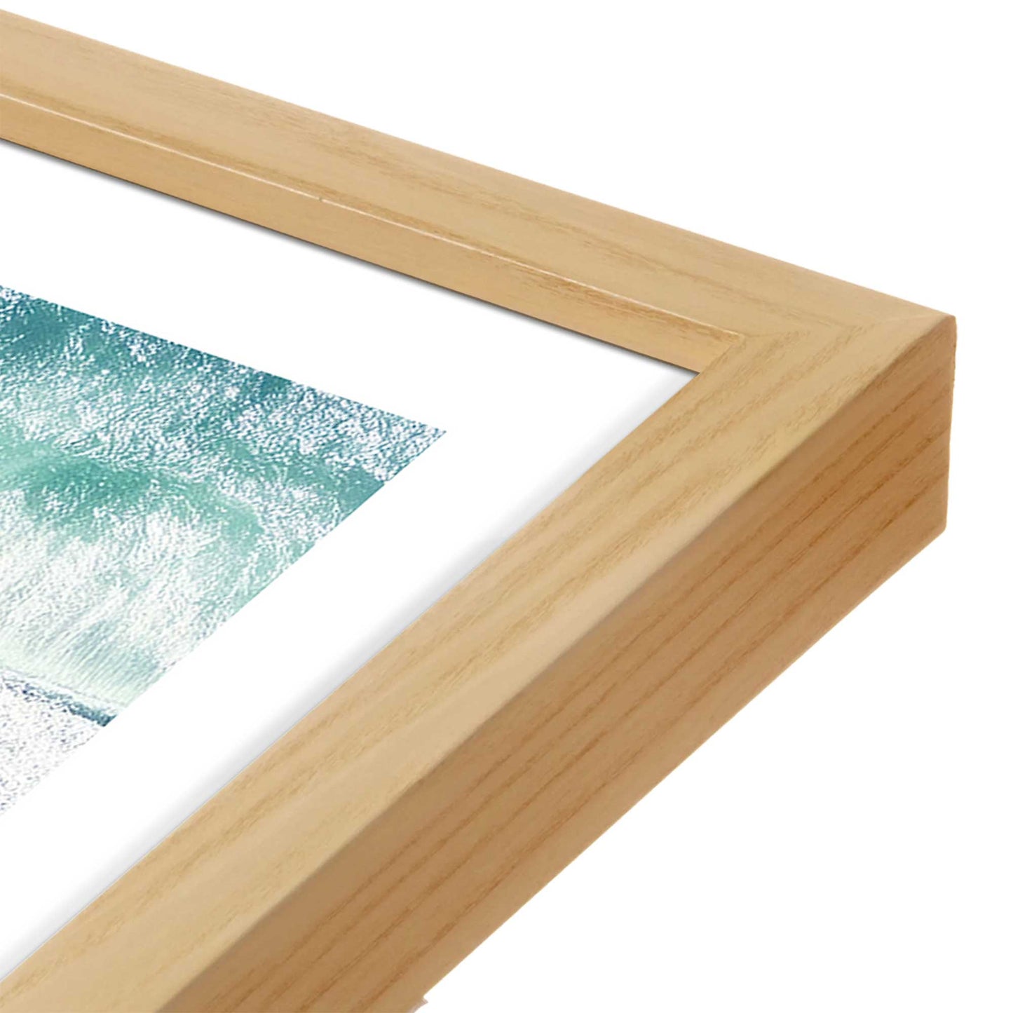 [Color:American Maple], Picture of art in a American Maple frame at an angle