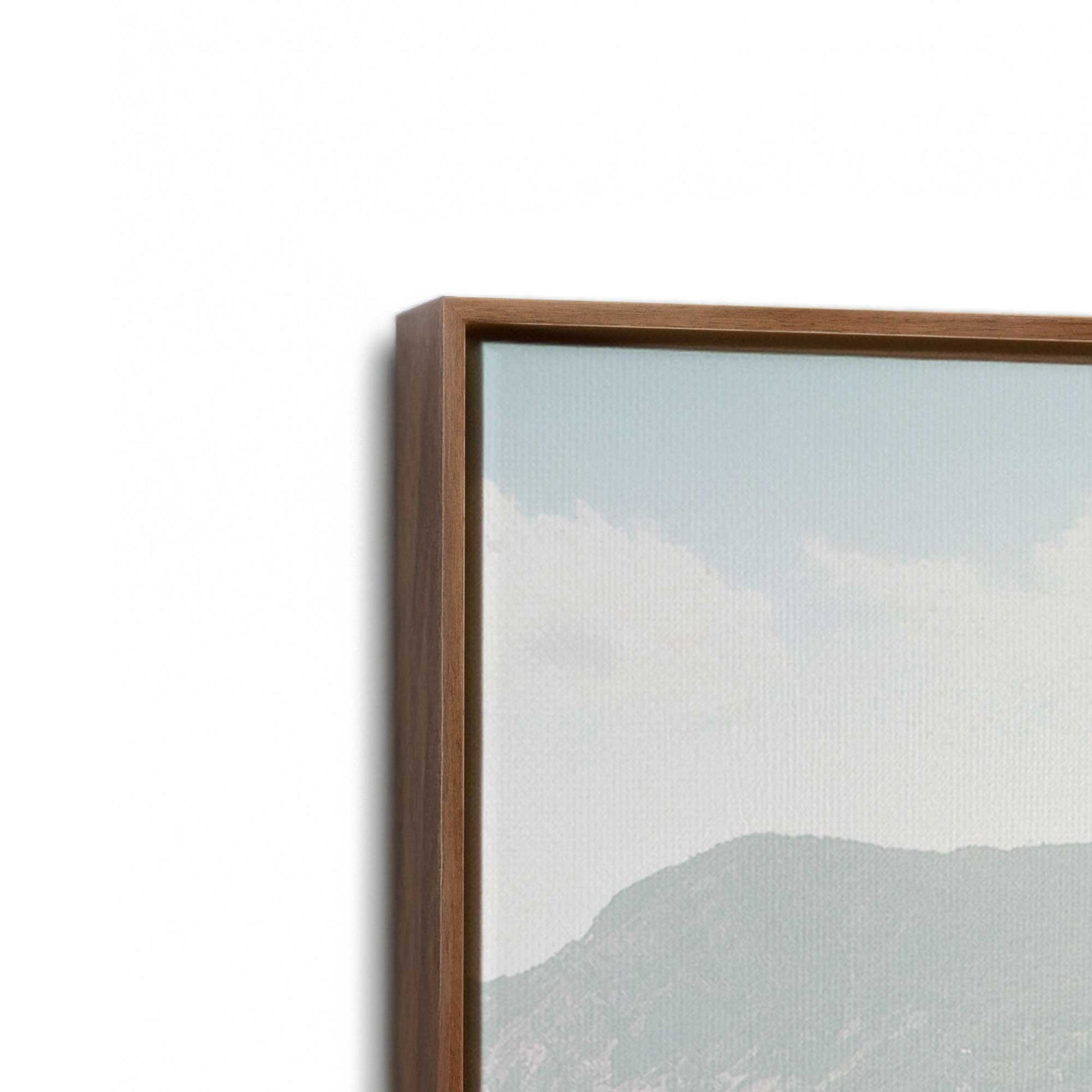 [Color:Walnut], Picture of art in a Walnut frame at an angle