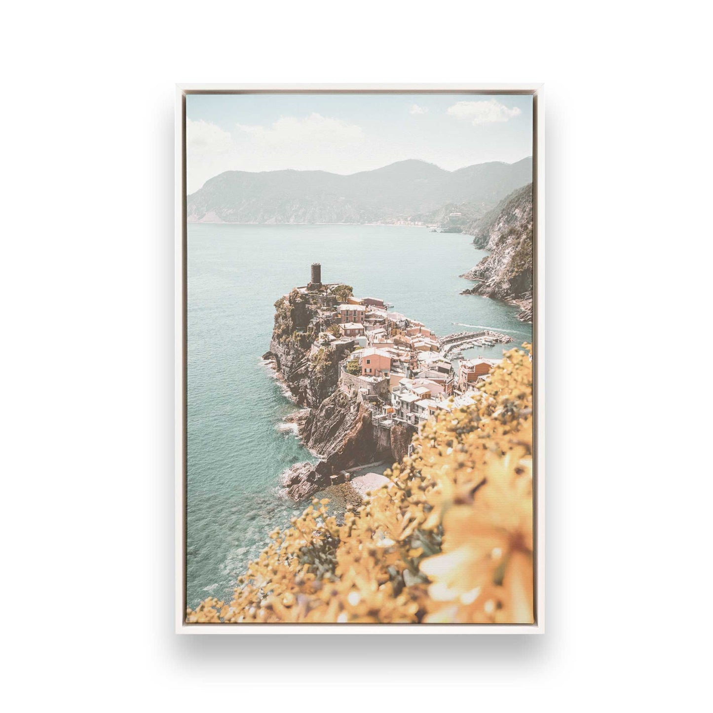 [Color:Opaque White], Picture of art in a White frame