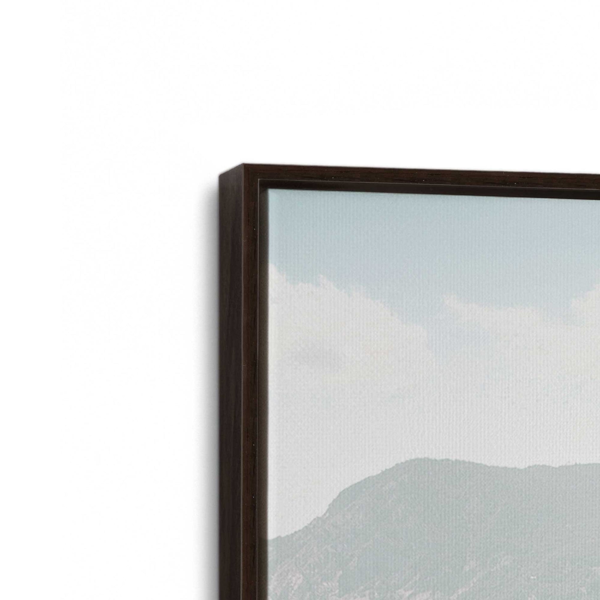[Color:Espresso], Picture of art in a Espresso frame at an angle