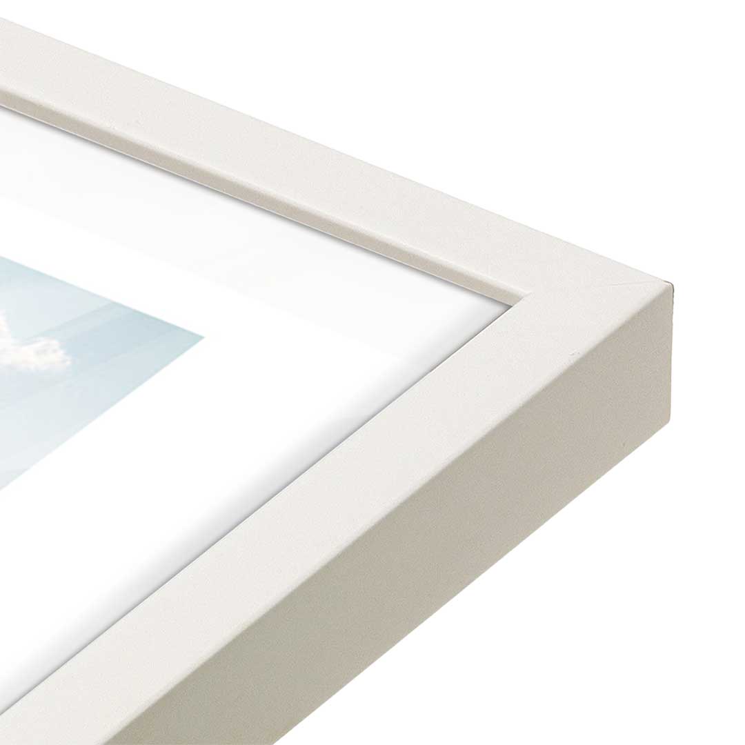 [Color:Opaque White], Picture of art in a Opaque White frame at an angle