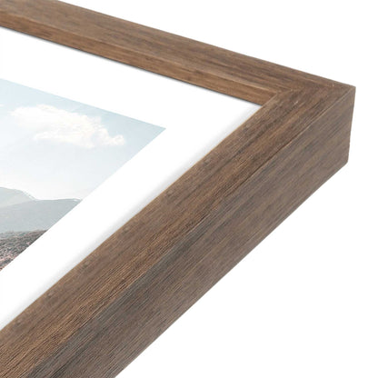 [Color:Walnut], Picture of art in a Walnut frame at an angle