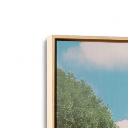 [Color:American Maple], Picture of art in a American Maple frame at an angle