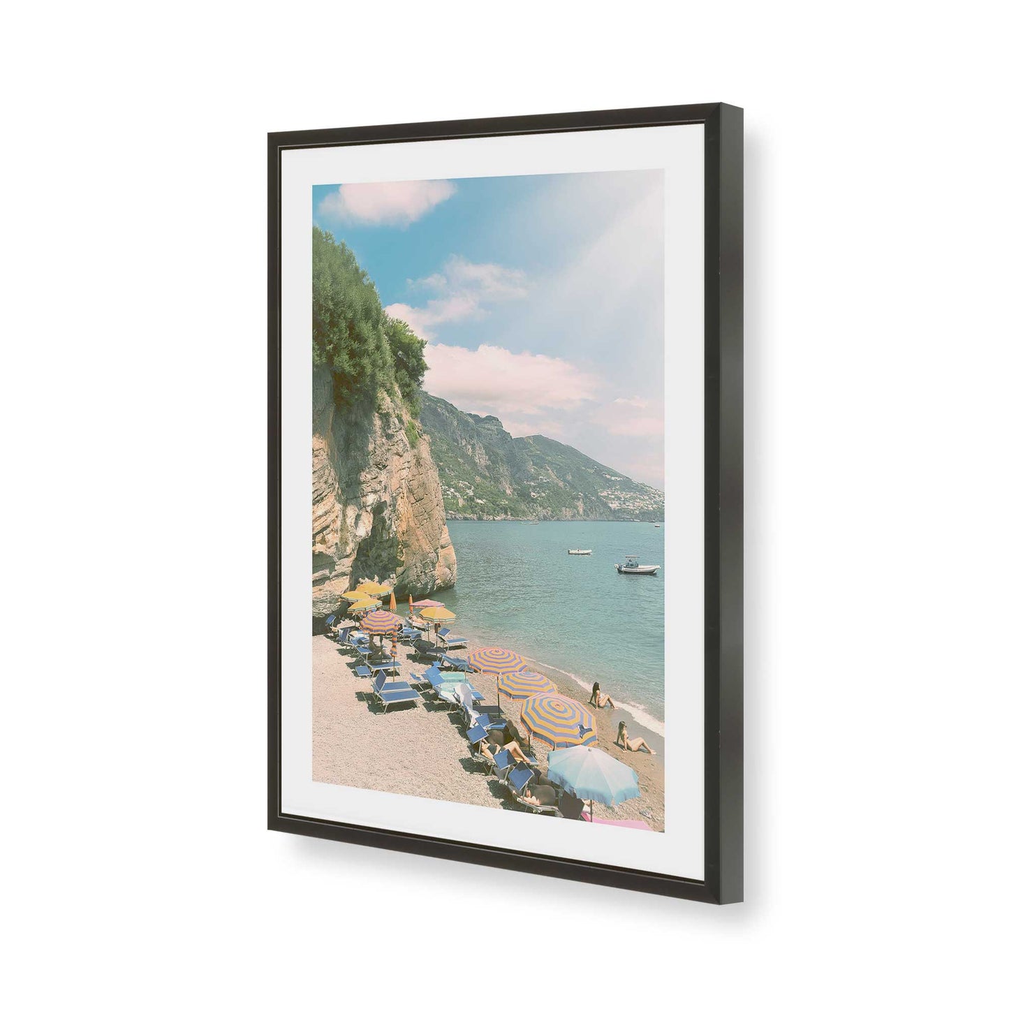 [Color:Satin Black], Picture of art in a Satin Black frame of the corner